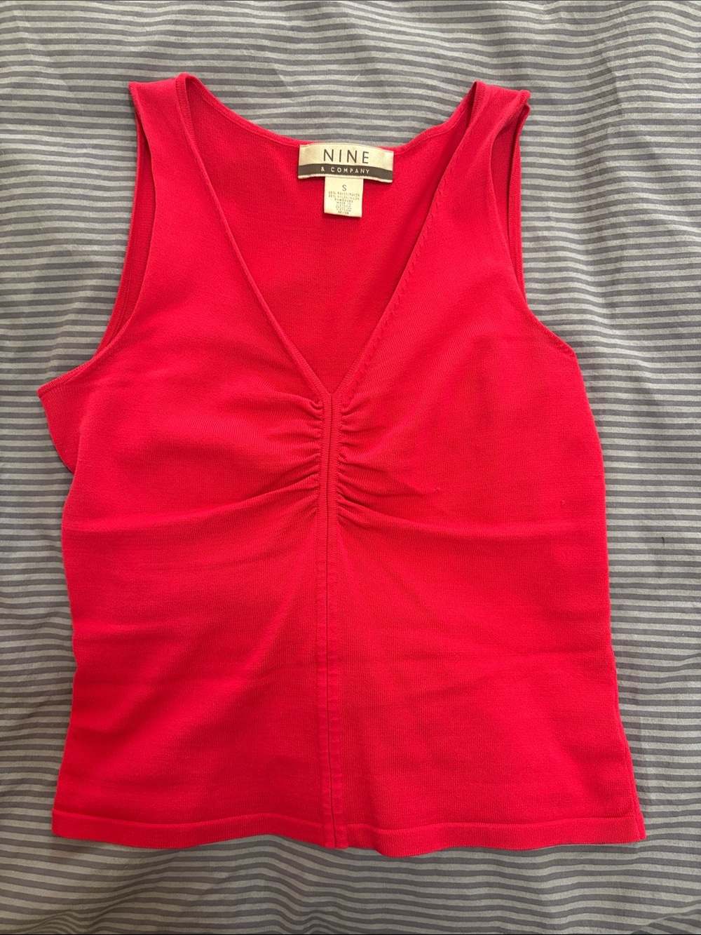90s Red Rouched Tank